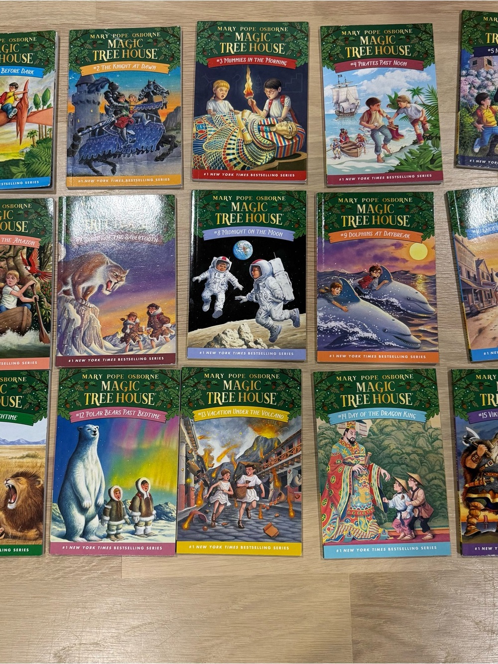 Magic Tree House Paperback Book Set by Mary Pope Osborne - Assorted Green Covers